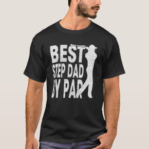 Mens Best Step Dad By Par Vintage Pro Golfer Fathe T-Shirt