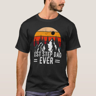 Mens Best Step Dad Ever Step father Retro Vintage T-Shirt