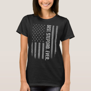 Mens Best Stepdad Ever American Flag For Father' T-Shirt