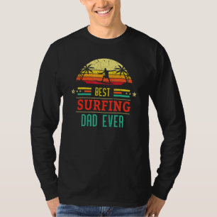 Mens Best Surfing Dad Ever Summer - Retro Surfer B T-Shirt