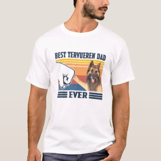 Mens Best Tervueren Dad Ever Funny Dog Lover Fathe T-Shirt
