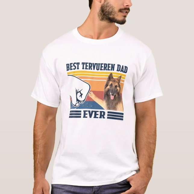 Mens Best Tervueren Dad Ever Funny Dog Lover Fathe T-Shirt (Front)