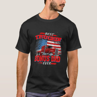Mens Best Truckin Bonus Dad Ever Vinatge Trucker F T-Shirt