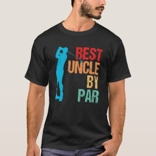 Mens Best Uncle By Par Golf  Sports Fathers Day Vi T-Shirt
