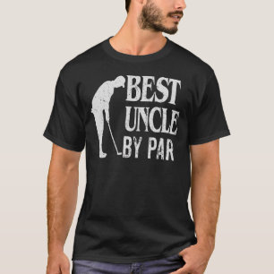 Mens Best Uncle By Par Vintage Pro Golfer Fathers T-Shirt