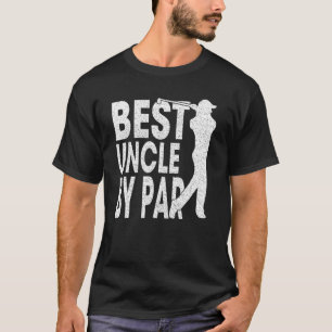 Mens Best Uncle By Par Vintage Pro Golfer Father's T-Shirt