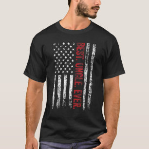 Mens Best Uncle Ever American Us Flag Men Father's T-Shirt