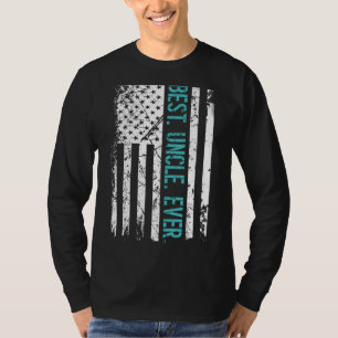 Mens Best Uncle Ever Us American Flag Father's Day T-Shirt