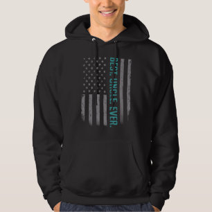 Mens Best Uncle Ever Us American Flag For Father Hoodie
