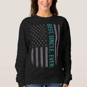 Mens Best Uncle Ever Us American Flag For Father Sweatshirt