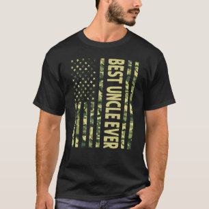 Mens Best Uncle Ever Us American Flag   Grandpa Fa T-Shirt