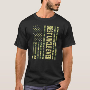 Mens Best Uncle Ever Us American Flag  Grandpa Fat T-Shirt