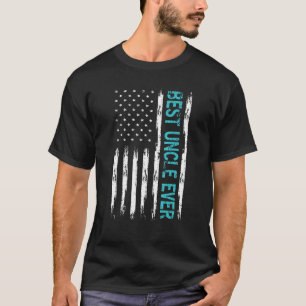 Mens Best Uncle Ever With Us American Flag Father' T-Shirt