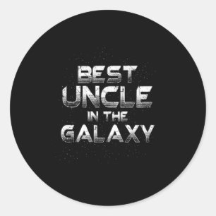 Mens Best Uncle In The Galaxy Cool Space Funny Classic Round Sticker