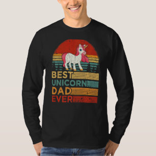 Mens Best Unicorn Dad Ever Vintage Unicorn Father T-Shirt
