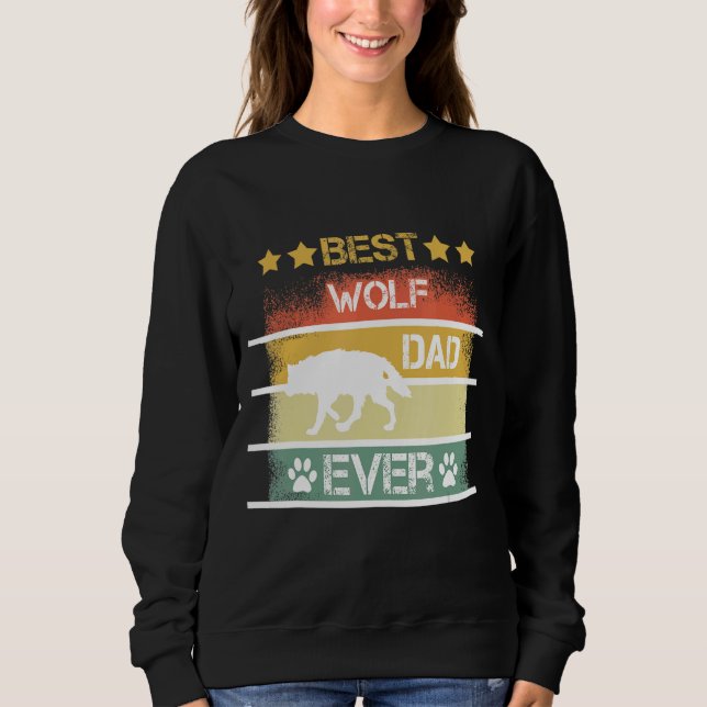 Mens Best Wolf Dad Ever Sweatshirt (Front)