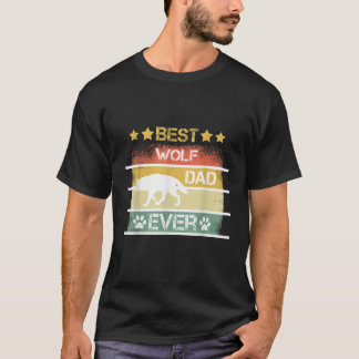Mens Best Wolf Dad Ever T-Shirt