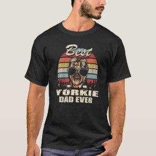 Mens Best Yorkie Dad Ever Father's Day Cool Dog Vi T-Shirt
