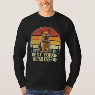 Mens Best Yorkshire Terrier Dad Ever Vintage Yorki T-Shirt