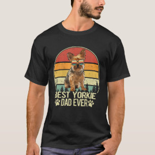 Mens Best Yorkshire Terrier Dad Ever Vintage Yorki T-Shirt