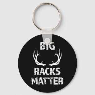 Mens Big Racks Matter Fun Deer Buck Hunting Men's Key Ring