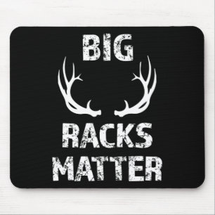 Mens Big Racks Matter Fun Deer Buck Hunting Men's Mouse Mat