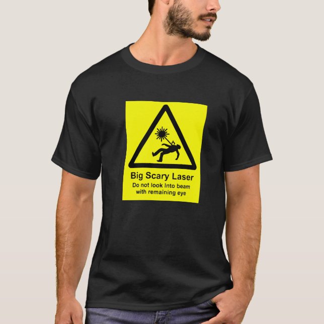 Mens Big, Scary Laser T-Shirt (Front)