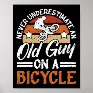 Mens Bike Cycling Cyclist Biking Mountain Bike, Bi Poster