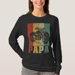 Mens Biker Dad Motorcycle Vintage Papa Motorcycle T-Shirt