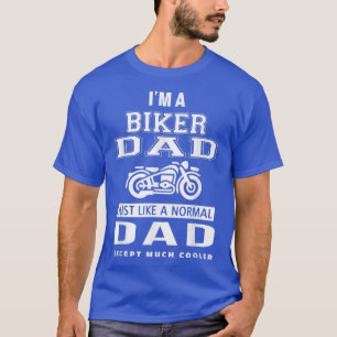 Mens Biker Dadfor Motorcycle and Chopper Rider Fat T-Shirt
