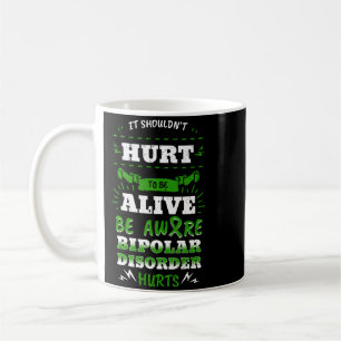 Mens Bipolar Mania Mental Illness Anxiety Green Coffee Mug