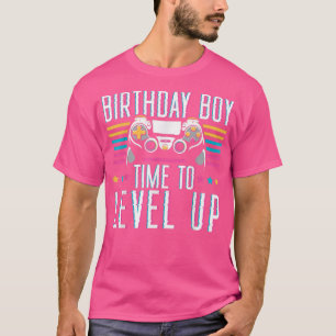 Mens Birthday Boy Time To Level Up Video Game Birt T-Shirt