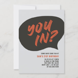 Mens Birthday Invitation