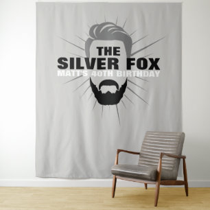 Men's birthday party backdrop tapestry