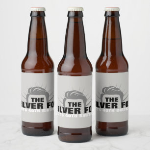 Men's birthday party beer bottle labels