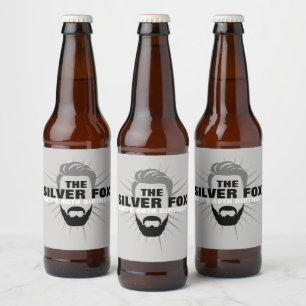 Men's birthday party beer bottle labels