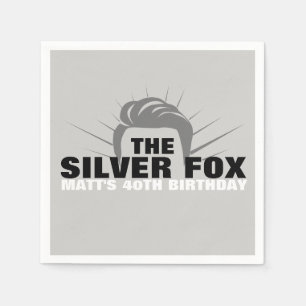 Men's birthday party cocktail napkins