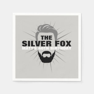 Men's birthday party cocktail napkins