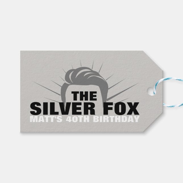 Men's birthday party gift tag (Front (Horizontal))