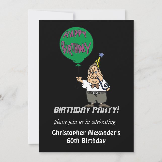 Men's Birthday Party Invitations (Front)