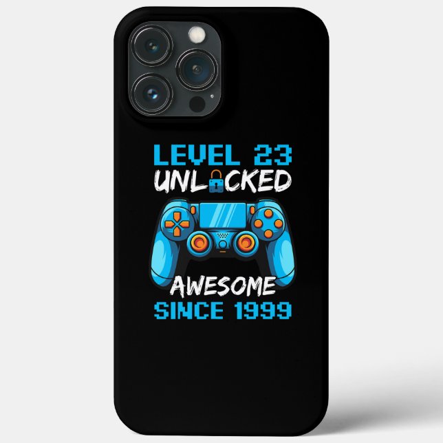 Mens Birthday s Level 23 Unlocked Awesome Since Case-Mate iPhone Case (Back)