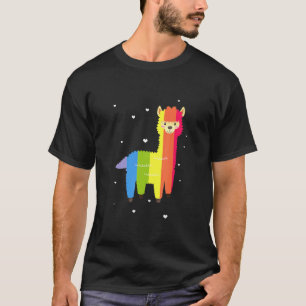 Mens Bisexual Gay Queer Trans Lgbtq Heart Llama Ra T-Shirt