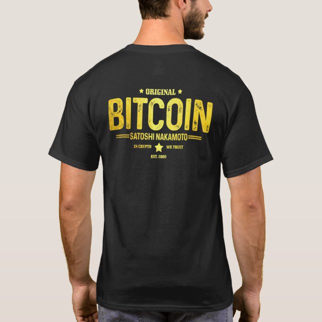 Mens Bitcoin Est 2009 Hodl Crypto Currency Btc Tra T-Shirt (Back)