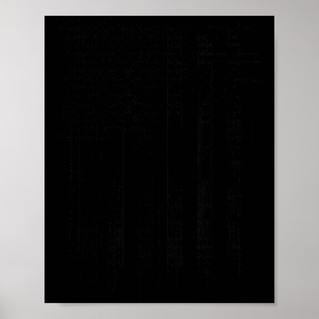 Mens Black American Flag White Poster (Front)
