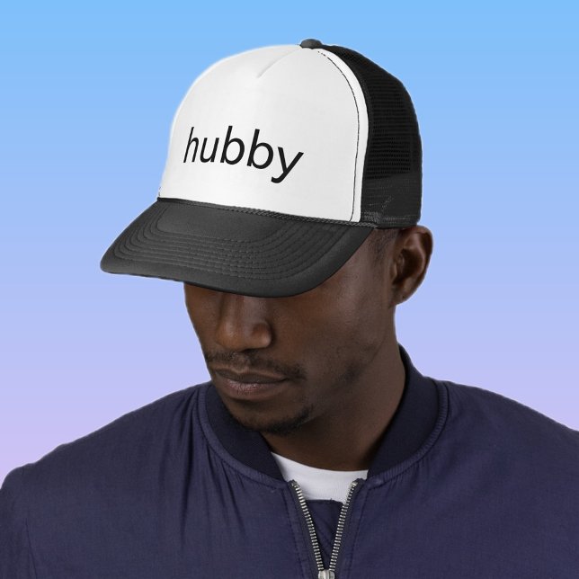 Men's Black Baseball Cap – Hubby, Perfect Gift  (Creator Uploaded)