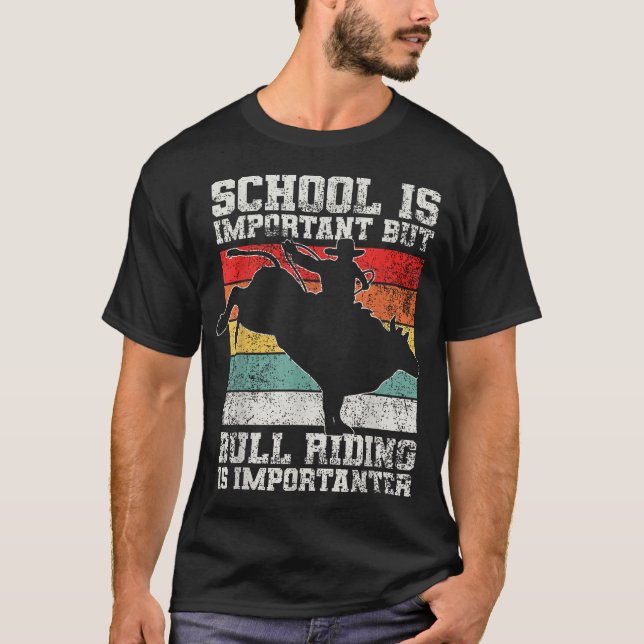 Men'S Black Cowboy T-Shirt (Front)