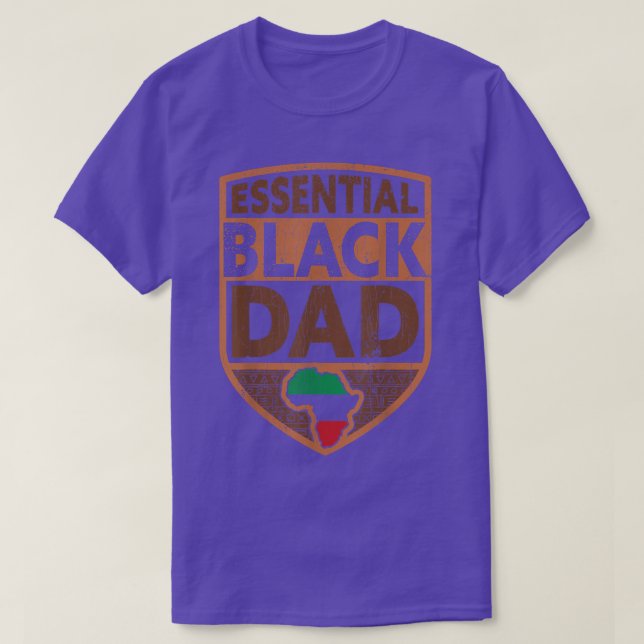 Mens  Black Dad African Father  T-Shirt (Design Front)