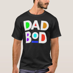Mens Black Dad Bod Fathers Workout Fit Exercise Da T-Shirt