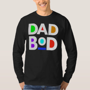 Mens Black Dad Bod Fathers Workout Fit Exercise Da T-Shirt