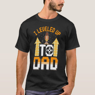 Mens Black Dad Gamer Baby First Time Daddy T-Shirt